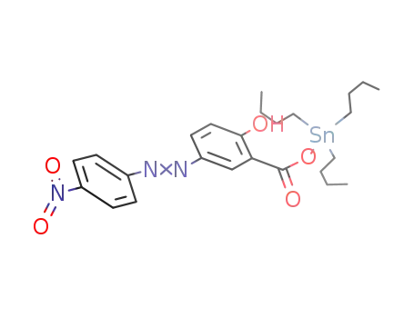 Bu3Sn(5-[(E)-2-(4-nitrophenyl)-1-diazenyl]-2-hydroxybenzoate)