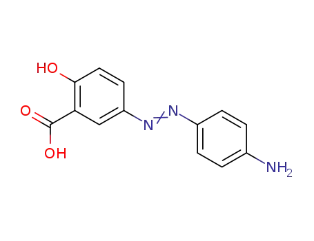 Molecular Structure of 101-51-9 (5-(4-AMINO-PHENYLAZO)-2-HYDROXY-BENZOIC ACID)