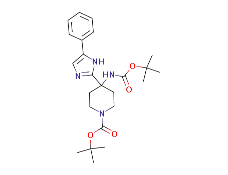 4-tert-butoxycarbonylamino-4-(5-phenyl-1H-imidazol-2-yl)-piperidine-1-carboxylic acid tert-butyl ester