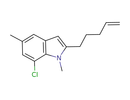 1,5-dimethyl-7-chloro-2-(4-pentenyl)-1H-indole
