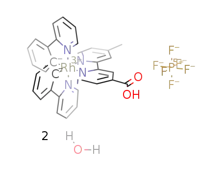 rhodium(III) [bis(C,N-2-phenylpyridine)-N,N-4-methyl-4'-carboxy-2,2'-bipyridine] hexafluorophosphate dihydrate