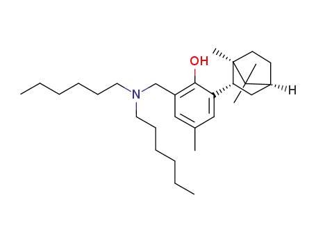 2-((dihexylamino)methyl)-4-methyl-6-(exo-1,7,7-trimethylbicyclo[2.2.1]hept-2-yl)phenol