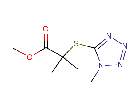 methyl 2-methyl-2-[(1-methyl-1H-tetrazol-5-yl)sulfanyl]-propionate