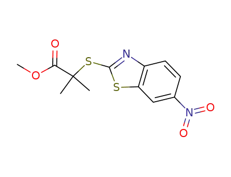 methyl 2-methyl-2-[(6-nitro-1,3-benzothiazol-2-yl)sulfanyl]-propionate