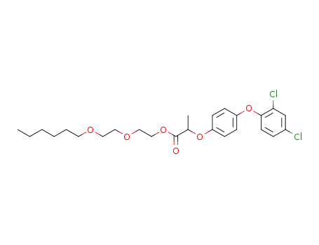 Molecular Structure of 65634-01-7 (Propanoic acid, 2-[4-(2,4-dichlorophenoxy)phenoxy]-,
2-[2-(hexyloxy)ethoxy]ethyl ester)