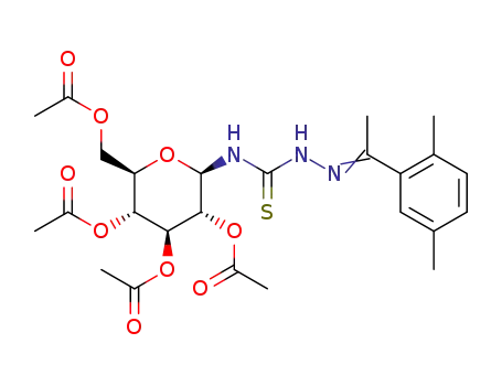 2-(1-(2,5-dimethylphenyl)ethylidene)-N-(2,3,4,6-tetra-O-acetyl-β-D-glucopyranosyl)hydrazidecarbothioamide