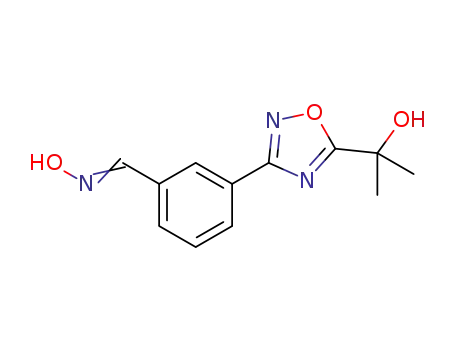 3-[5-(1-hydroxy-1-methylethyl)-[1,2,4]oxadiazol-3-yl]benzaldehyde oxime