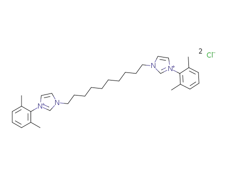 1,1'-bis(2,6-dimethylphenyl)-3,3'-(1,10-decanediyl)bisimidazolium dichloride