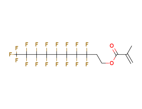 1996-88-9,2-(Perfluorooctyl)ethyl methacrylate,Methacrylicacid, 3,3,4,4,5,5,6,6,7,7,8,8,9,9,10,10,10-heptadecafluorodecyl ester(7CI,8CI);1-Decanol, 3,3,4,4,5,5,6,6,7,7,8,8,9,9,10,10,10-heptadecafluoro-,methacrylate (8CI);1,1,2,2-Tetrahydroperfluorodecyl methacrylate;1H,1H,2H,2H-Perfluorodecyl methacrylate;Cheminox FAMAC;Cheminox FAMAC 8;F 17MA;FAMAC;FMA 8;Fluowet 812MA;FluowetMAE 600;Fluowet MAE 800;Light Ester FM 108;M 1820;M 1820 (ester);MAE 600;MAE 800;Perfluorooctylethyl methacrylate;Viscoat 17FM;