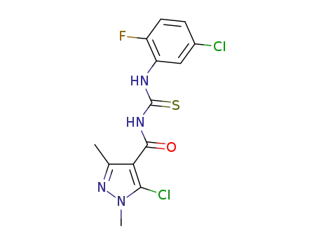 1-(5-chloro-2-fluorophenyl)-3-(5-chloro-1,3-dimethyl-1H-pyrazole-4-carbonyl)thiourea
