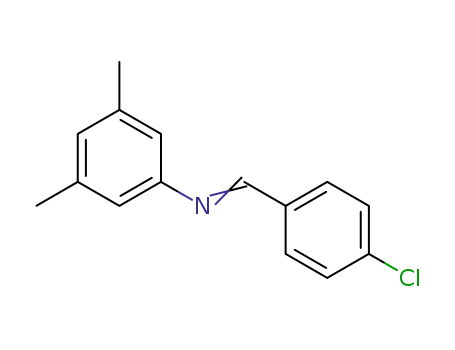 Molecular Structure of 180569-73-7 (Benzenamine, N-[(4-chlorophenyl)methylene]-3,5-dimethyl-)