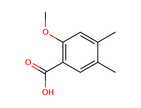 Molecular Structure of 91061-36-8 (2-methoxy-4,5-dimethyl-benzoic acid)