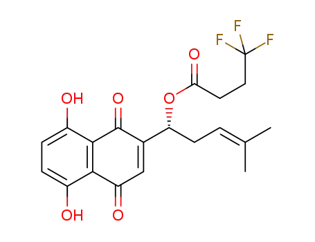 2-[1-(4,4,4-trifluorobutyryloxy)-4-methyl-3-pentenyl]naphthazarin