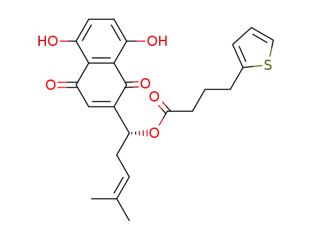 (R)-1-(5,8-dihydroxy-1,4-dioxo-1,4-dihydronaphthalen-2-yl)-4-methylpent-3-enyl 4-(thiophen-2-yl)butanoate