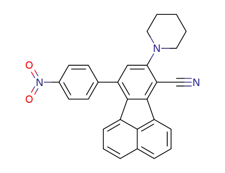 10-(4-nitrophenyl)-8-(piperidin-1-yl)fluoranthene-7-carbonitrile