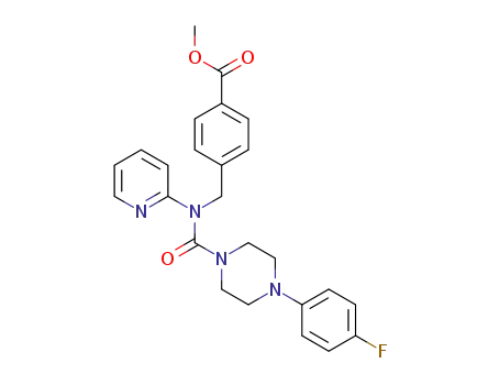 methyl 4-((4-(4-fluorophenyl)-N-(pyridin-2-yl)piperazine-1-carboxamido)methyl)benzoate