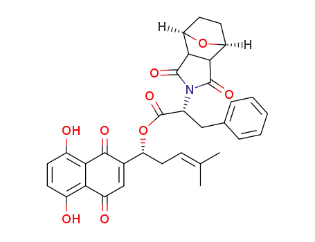 (2R)-1-(5,8-dihydroxy-1,4-dioxo-1,4-dihydronaphthalen-3-yl)-4-methylpent-3-en-1-yl-2-((4R,7S)-1,3-dioxohexahydro-1H-4,7-epoxyisoindol-2(3H)-yl)-3-phenylpropanoate