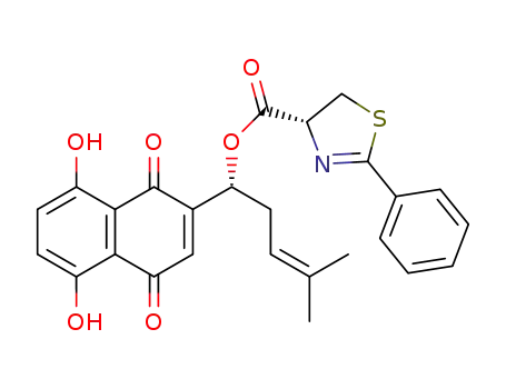 (4R)-1-(5,8-dihydroxy-1,4-dioxo-1,4-dihydronaphthalen-2-yl)-4-methylpent-3-en-1-yl 2-phenyl-4,5-dihydrothiazole-4-carboxylate