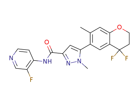 5-(4,4-difluoro-7-methyl-2,3-dihydro-chromen-6-yl)-N-(3-fluoro-pyridin-4-yl)-1-methyl-1H-pyrazole-3-carboxylic acid amide