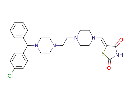 (Z)-5-((4-(2-(4-((4-chlorophenyl)(phenyl)methyl)piperazin-1-yl)ethyl)piperazin-1-yl)methylene)thiazolidine-2,4-dione