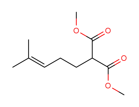 Molecular Structure of 18776-25-5 (Propanedioic acid, (4-methyl-3-pentenyl)-, dimethyl ester)