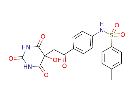 N-(4-(2-(5-hydroxy-2,4,6-trioxohexahydropyrimidin-5-yl)acetyl)phenyl)-4-methyl benzenesulfonamide