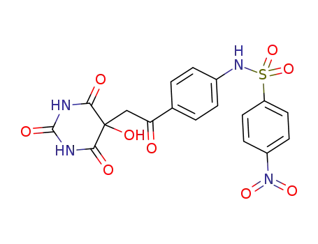 N-(4-(2-(5-hydroxy-2,4,6-trioxohexahydropyrimidin-5-yl)acetyl)phenyl)-4-nitrobenzenesulfonamide