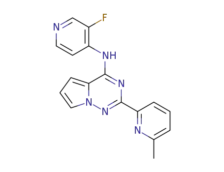 3-fluoro-N-[2-(6-methylpyridin-2-yl)pyrrolo[2,1-f] [1 ,2,4]triazin-4-yl]pyridin-4-amine