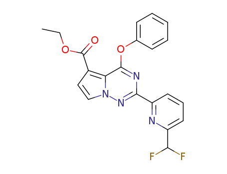 ethyl 2-(6-(difluoromethyl)pyridin-2-yl)-4-phenoxypyrrolo[2,1-f][1,2,4]triazine-5-carboxylate