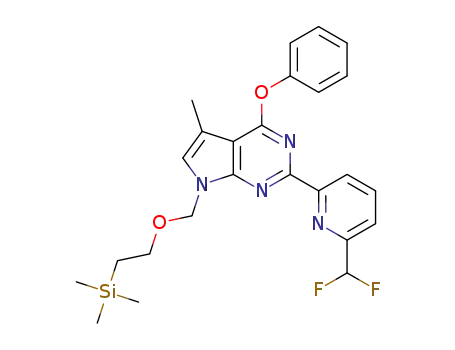 2-(6-(difluoromethyl)pyridin-2-yl)-5-methyl-4-phenoxy-7-((2-(trimethylsilyl)ethoxy)methyl)-7H-pyrrolo[2,3-d]pyrimidine