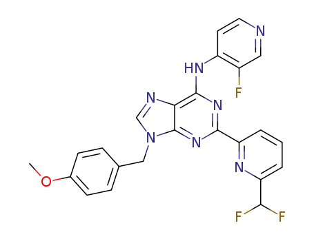 2-(6-(difluoromethyl)pyridin-2-yl)-N-(3-fluoropyridin-4-yl)-9-(4-methoxybenzyl)-9H-purin-6-amine