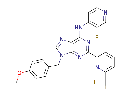 N-(3-fluoropyridin-4-yl)-9-(4-methoxybenzyl)-2-(6-(trifluoromethyl)pyridin-2-yl)-9H-purin-6-amine