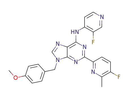 2-(5-fluoro-6-methylpyridin-2-yl)-N-(3-fluoropyridin-4-yl)-9-(4-methoxybenzyl)-9H-purin-6-amine