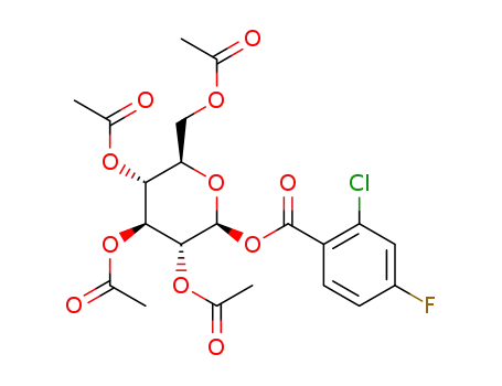 1-O-(2-chloro-4-fluorobenzoyl)-2,3,4,6-tetra-O-acetyl-β-D-glucopyranose