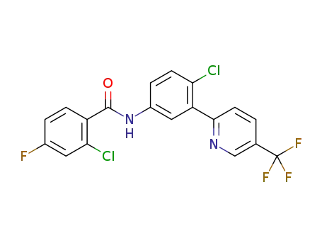 2-chloro-N-{4-chloro-3-[5-(trifluoromethyl)pyridin-2-yl]phenyl}-4-fluorobenzamide