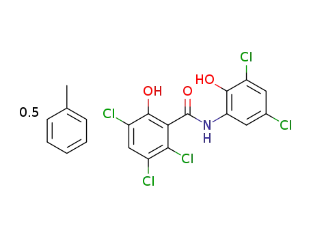 oxyclozanide toluene hemisolvate