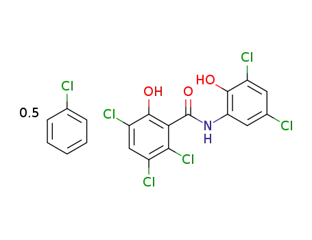 oxyclozanide chlorobenzene hemisolvate