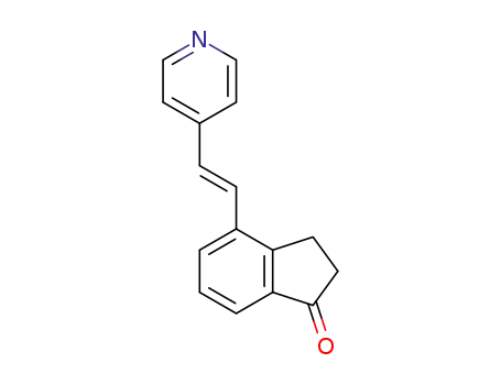 (E)-4-(2-(pyridin-4-yl)vinyl)-2,3-dihydro-1H-inden-1-one