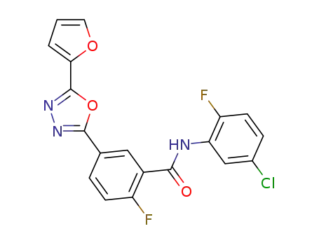 N-(5-chloro-2-fluorophenyl)-2-fluoro-5-(5-(furan-2-yl)-1,3,4-oxadiazol-2-yl)benzamide