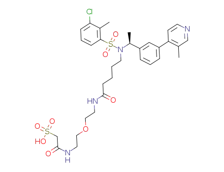 (S)-15-((3-chloro-2-methylphenyl)sulfonyl)-16-(3-(3-methylpyridin-4-yl)phenyl)-2,10- dioxo-6-oxa-3,9,15-triazaheptadecane-1-sulfonic acid