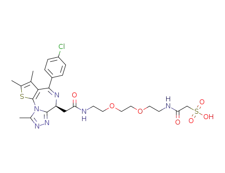 (S)-14-(4-(4-chlorophenyl)-2,3,9-trimethyl-6H-thieno[3,2-f][1,2,4]triazolo[4,3-a][1,4]diazepin-6-yl)-2,13-dioxo-6,9-dioxa-3,12-diazatetradecane-1-sulfonic acid