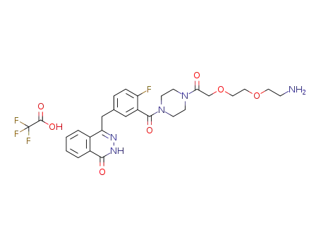 4-(3-(4-(2-(2-(2-aminoethoxy)ethoxy)acetyl)piperazine-1-carbonyl)-4-fluorobenzyl)phthalazin-1(2H)-one 2,2,2-trifluoroacetate