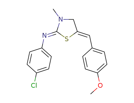 (Z)-N-(4-chlorophenyl)-5-((Z)-4-methoxybenzylidene)-3-methylthiazolidin-2-imine