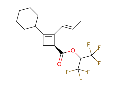 1,1,1,3,3,3-hexafluoropropan-2-yl (S,E)-3-cyclohexyl-2-(prop-1-en-1-yl) cyclobut-2-ene-1-carboxylate