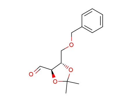 Molecular Structure of 81028-12-8 (1,3-Dioxolane-4-carboxaldehyde,
2,2-dimethyl-5-[(phenylmethoxy)methyl]-, (4R,5S)-)