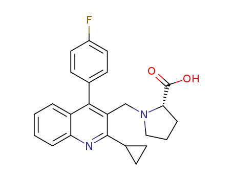 ((2-cyclopropyl-4-(4-fluorophenyl)quinolin-3-yl)methyl)-L-proline