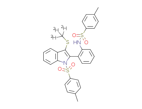 4-methyl-N-(2-(3-((methyl-d3)thio)-1-tosyl-1H-indol-2-yl)phenyl)benzenesulfonamide
