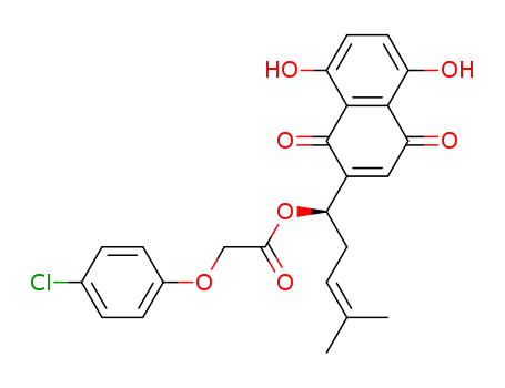 1-(5,8-dihydroxy-1,4-dioxo-1,4-dihydronaphthalen-2-yl)-4-methylpent-3-en-1-yl 2-(4-chlorophenoxy)acetate