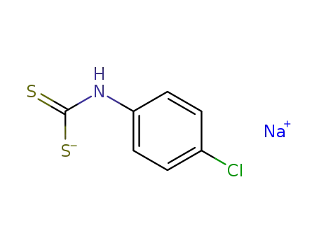 Molecular Structure of 89913-67-7 (Carbamodithioic acid, (4-chlorophenyl)-, monosodium salt)