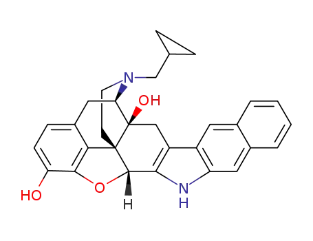 17-(cyclopropylmethyl)-6,7-dehydro-4,5α-epoxy-3,14-dihydroxy-5',6'-benz-6,7-2',3'-indolomorphinan